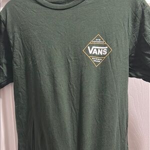 Vans Green Short Sleeve Tee with Logo